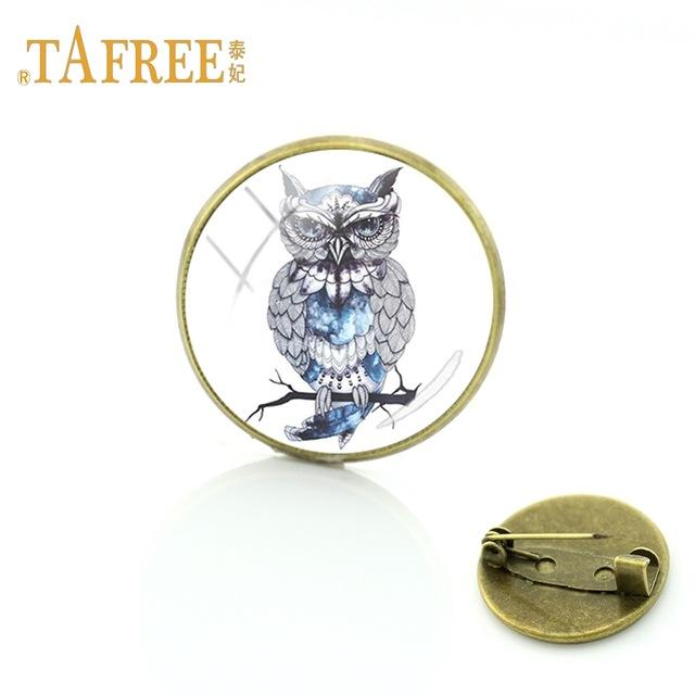 TAFREE lovely Owl and Black Cat  Best Friend souvenir Handmade Craft  Brooch friend unique gift pin Jewelry FQ161