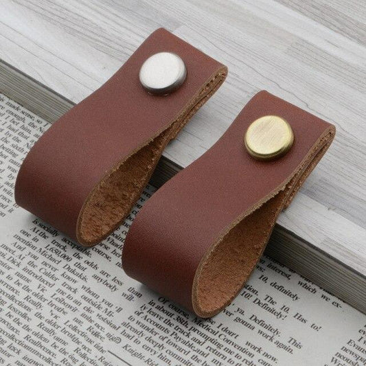 Leather Pull Handle Replacement For Doors Cabinets Cupboards Knob DIY Craft UK