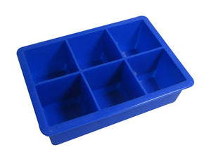 KitchenCraft Jumbo 6 Hole Blue Silicone Ice Cube Mold
