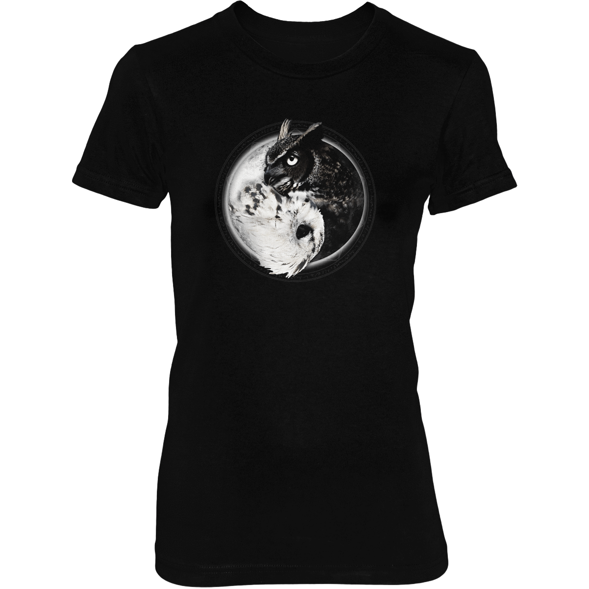 Yin Yang Owl Inspired by Witchcraft & Wicca - Womens - Tshirt - Small to 2XL