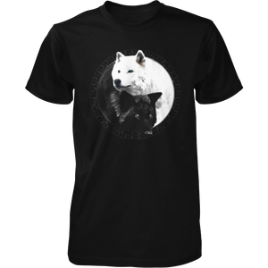Yin Yang Wolf Inspired by Witchcraft & Wicca - Mens - Tshirt - Small to 5XL