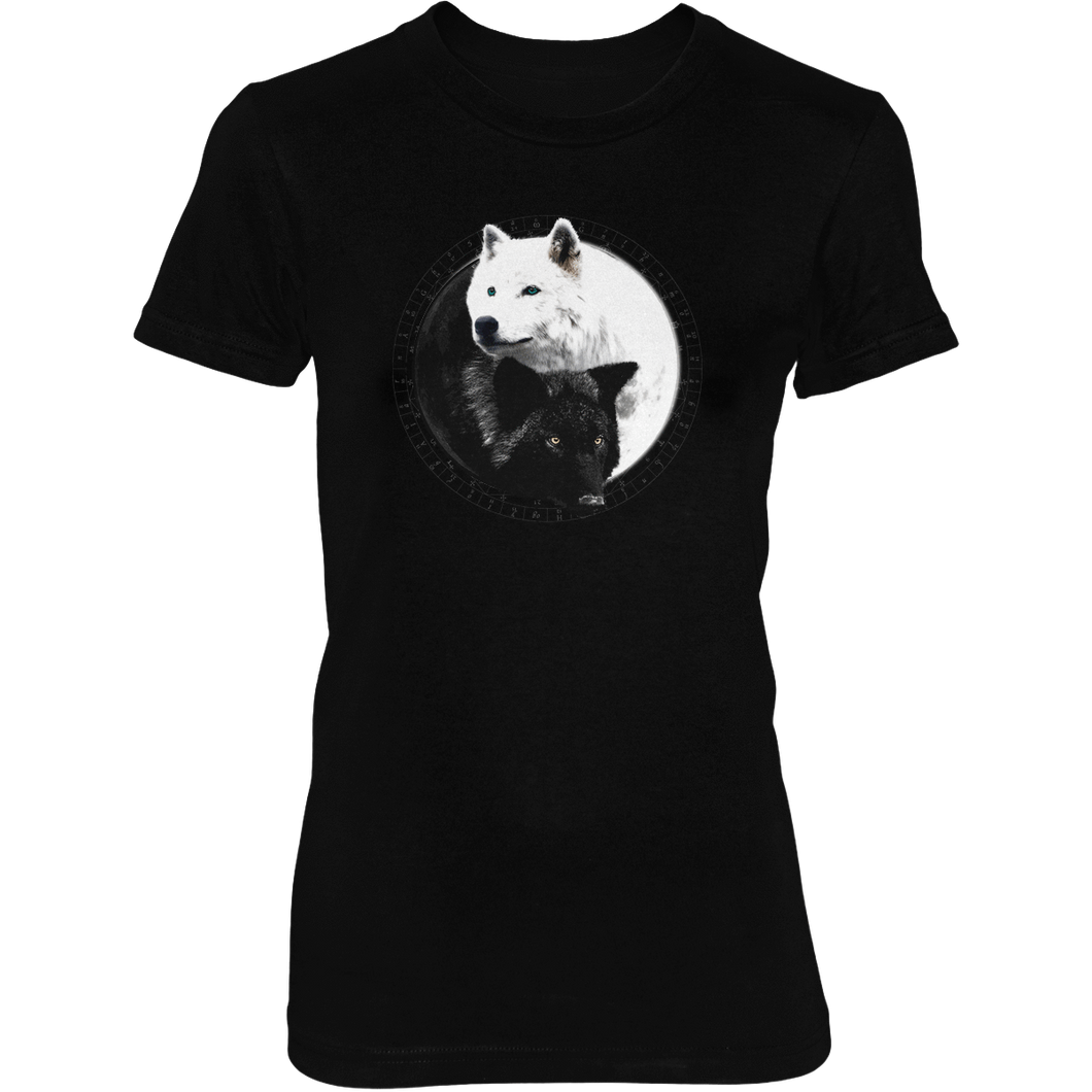 Yin Yang Wolf Inspired by Witchcraft & Wicca - Womens - Tshirt - Small to 3XL