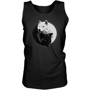Yin Yang Wolf Inspired by Witchcraft & Wicca - Mens - Tank - Small to 3XL