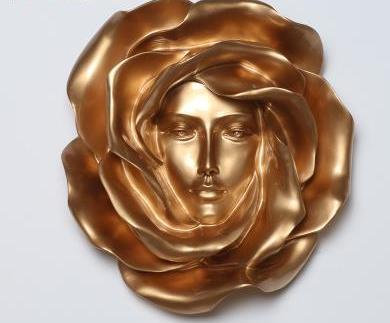 Rose Abstract Figure Statue Wall Resin Sculpture Craft