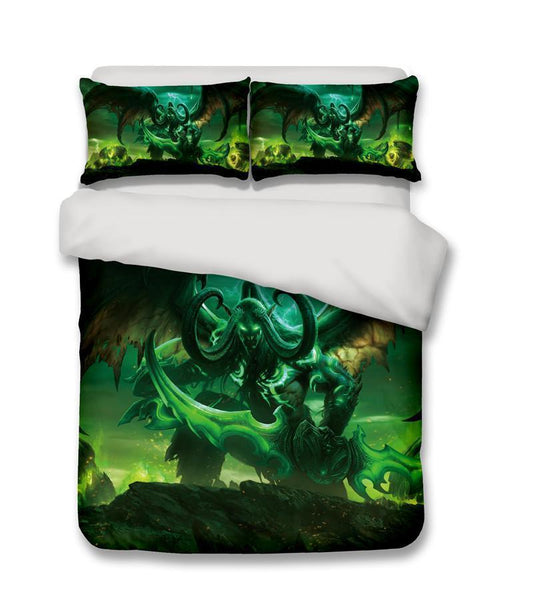 World of Warcraft Printed Bedding 3d  Bedroom Blanket Mats Bed Quilt 3pcs Christmas